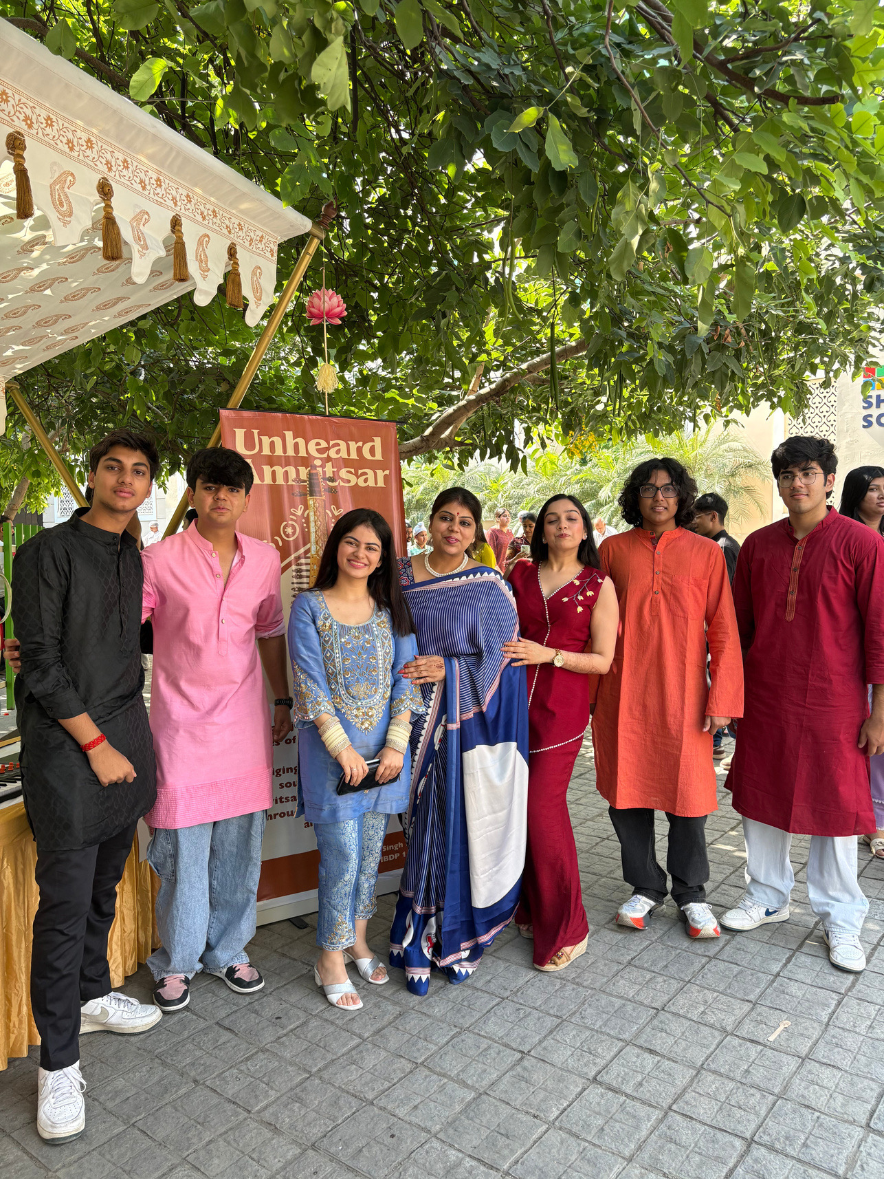 Members of Unheard Amritsar at a public exhibition display